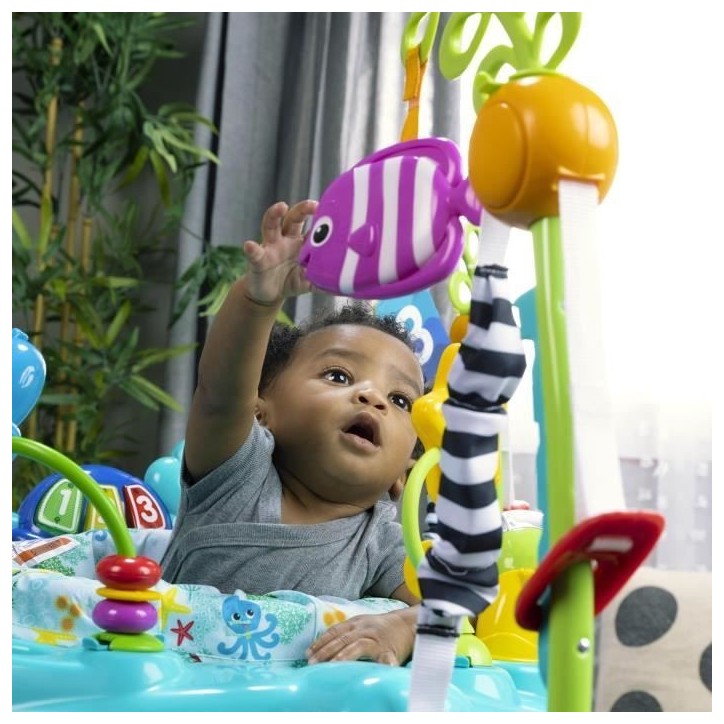 BABY EINSTEIN Aire d'éveil a rebonds Curiosity, éducative 2 en 1 et jouet au sol, jeux a 360° 6M+ Cadeau Noel bébé BABY EINSTEIN Aire d'éveil a rebonds Curiosity, éducative 2 en 1 et jouet au sol, jeux a 360° 6M+ Cadeau Noel bébé