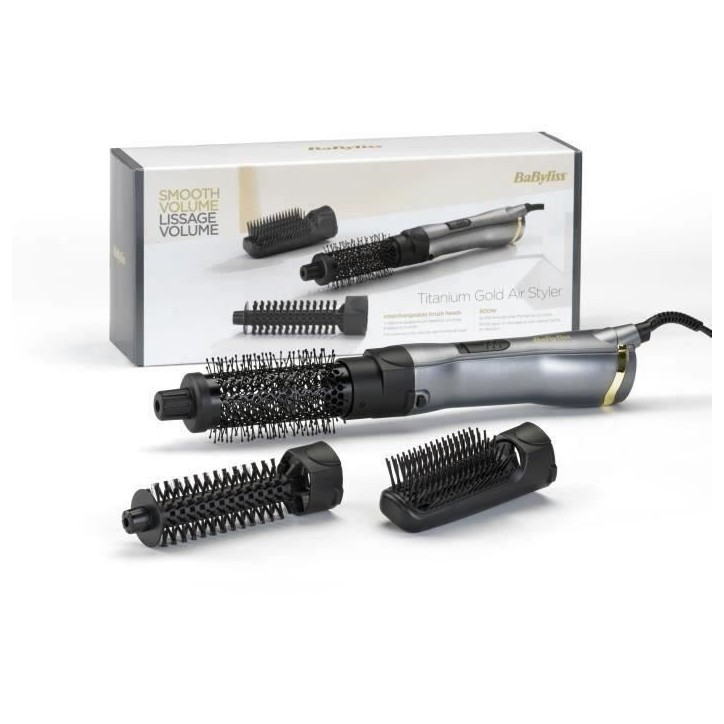 Brosse soufflante Titanium Gold - BABYLISS - AS85TE - pour une mise en forme et un lissage naturel