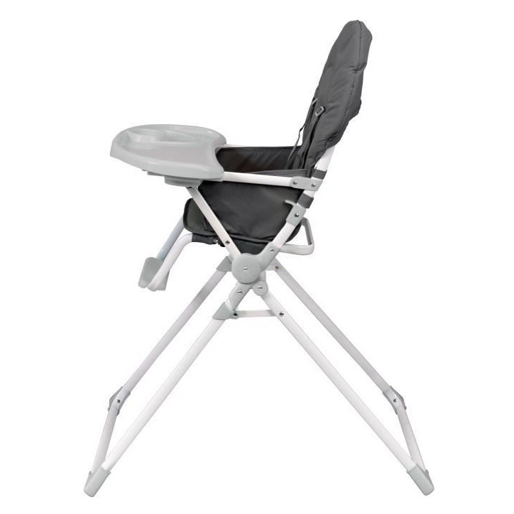 BAMBISOL Chaise haute fixe avec tablette réglable en profondeu grise BAMBISOL Chaise haute fixe avec tablette réglable en profondeu grise