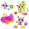 BANDAI - Littlest Pet Shop - Pack Safari - 3 animaux et accessoires -