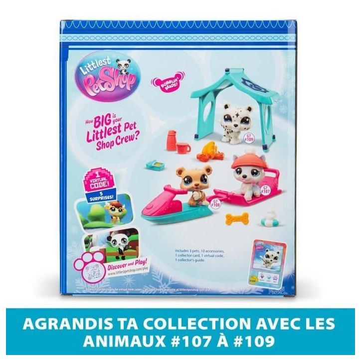 Pack a theme 3 Pets - BANDAI - Littlest Pet Shop Neige - Animaux et accessoires Pack a theme 3 Pets - BANDAI - Littlest Pet Shop Neige - Animaux et accessoires