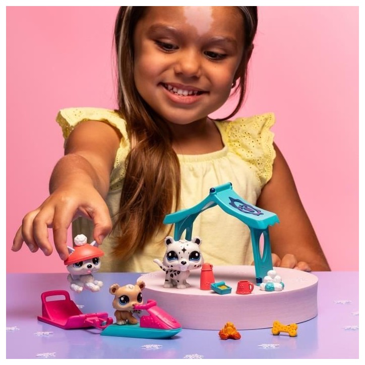 Pack a theme 3 Pets - BANDAI - Littlest Pet Shop Neige - Animaux et accessoires Pack a theme 3 Pets - BANDAI - Littlest Pet Shop Neige - Animaux et accessoires