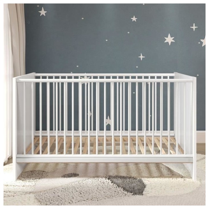 Chambre bébé Trio : Lit 70 x 140 cm + Commode a langer + Armoire OLIVIA - Blanc - TREND TEAM Chambre bébé Trio : Lit 70 x 140 cm + Commode a langer + Armoire OLIVIA - Blanc - TREND TEAM