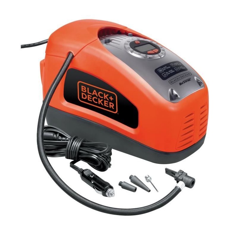 Gonfleur compresseur filaire - BLACK&DECKER - ASI300-QS - 11 bars/160