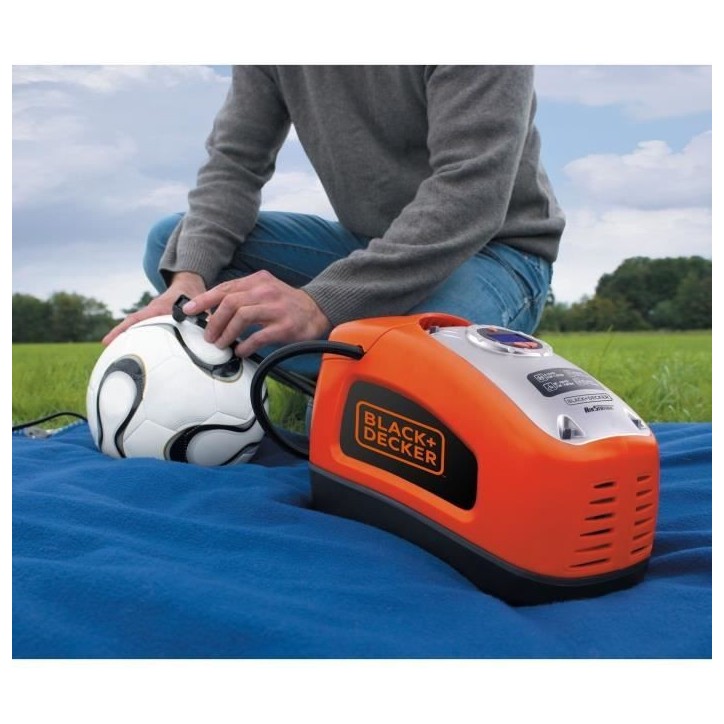 Gonfleur compresseur filaire - BLACK&DECKER - ASI300-QS - 11 bars/160 PSI Gonfleur compresseur filaire - BLACK&DECKER - ASI300-QS - 11 bars/160 PSI