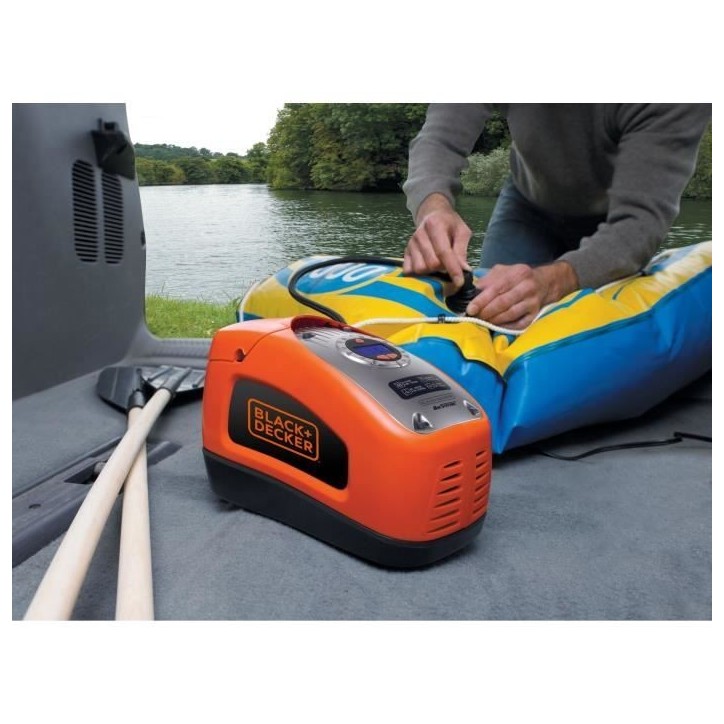 Gonfleur compresseur filaire - BLACK&DECKER - ASI300-QS - 11 bars/160 PSI Gonfleur compresseur filaire - BLACK&DECKER - ASI300-QS - 11 bars/160 PSI