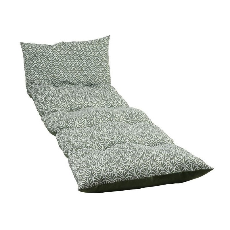 JARDIN PRIVE - Coussin bain de soleil - Flocons Norvege Avocat - Tissu