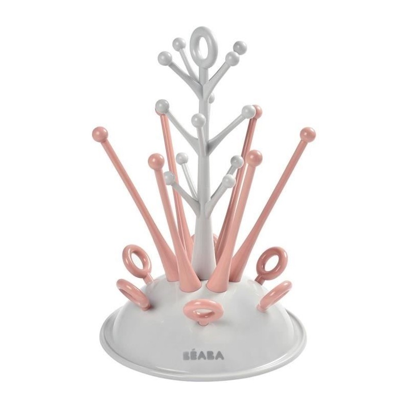 Egoutte-biberons arbre - BEABA - Jusqu'a 6 biberons - Rose
