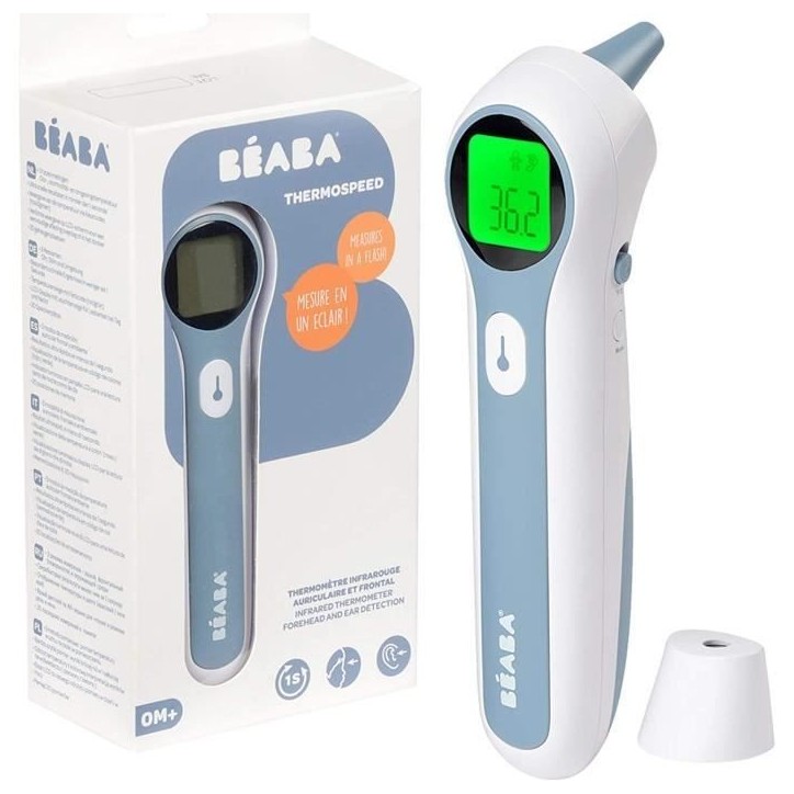 BÉABA - Thermometre Digital Sans Contact Infrarouge - Mesure Frontale - Auriculaire - Ambiante - Alerte Fievre - Thermospeed BÉABA - Thermometre Digital Sans Contact Infrarouge - Mesure Frontale - Auriculaire - Ambiante - Alerte Fievre - Thermospeed