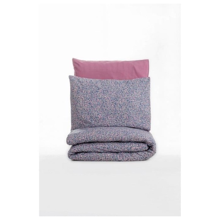 Parure de lit - 1 housse de couette 220 x 240 cm + 2 taies d'oreiller 60 x 60 cm - 100% coton renforcé - Rose Parure de lit - 1 housse de couette 220 x 240 cm + 2 taies d'oreiller 60 x 60 cm - 100% coton renforcé - Rose