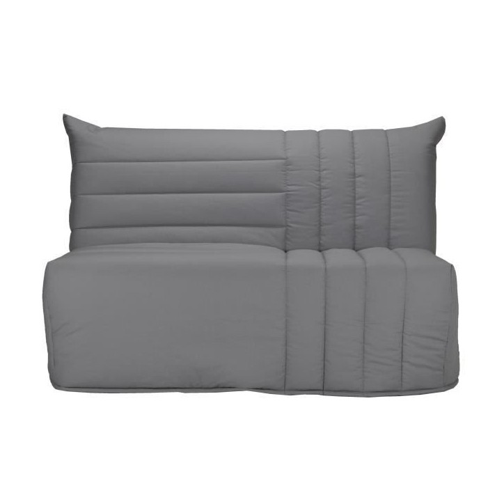 Banquette BZ 3 places BECCI - Tissu gris - BULTEX - Made in France - L 142 x P 101 cm Banquette BZ 3 places BECCI - Tissu gris - BULTEX - Made in France - L 142 x P 101 cm