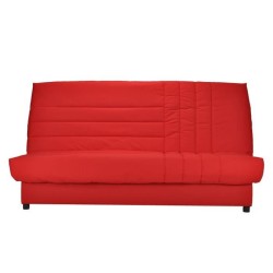 COMFORT BULTEX Banquette clic-clac 3 places - Tissu rougeL 192 x P 95