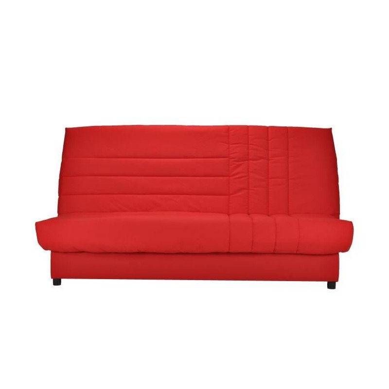 COMFORT BULTEX Banquette clic-clac 3 places - Tissu rougeL 192 x P 95