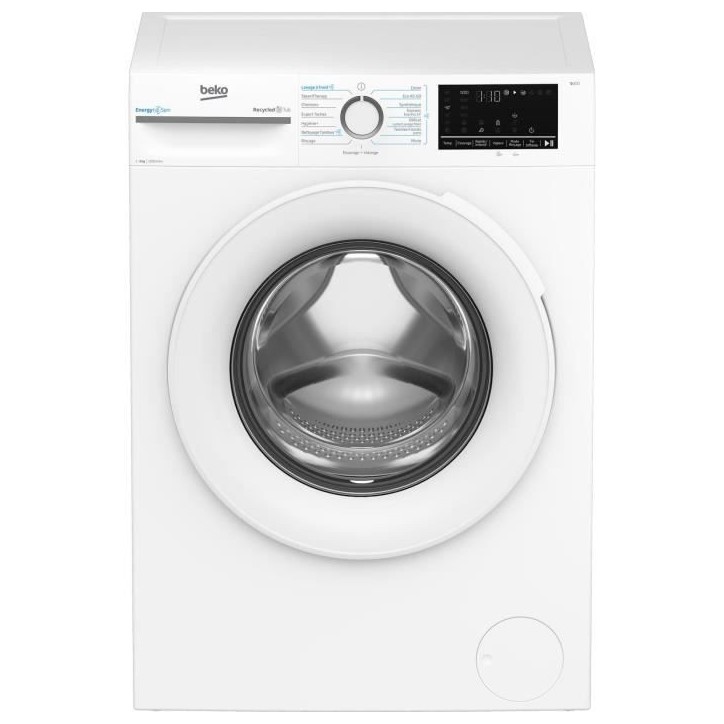 Lave-linge hublot BEKO BM0WT49211 - 9 kg - Induction - L60cm - 1200 trs/min - Classe A - Blanc Lave-linge hublot BEKO BM0WT49211 - 9 kg - Induction - L60cm - 1200 trs/min - Classe A - Blanc
