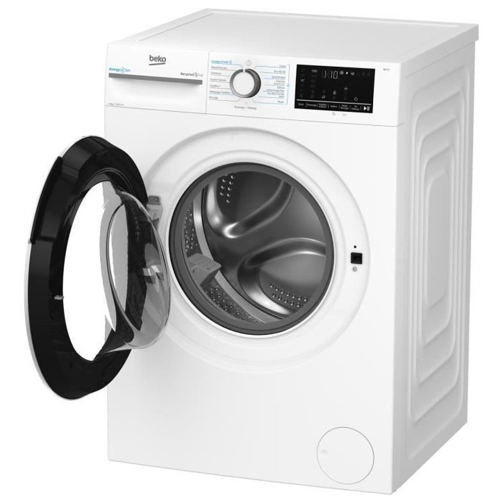 Lave-linge hublot BEKO BM0WT49211 - 9 kg - Induction - L60cm - 1200 trs/min - Classe A - Blanc Lave-linge hublot BEKO BM0WT49211 - 9 kg - Induction - L60cm - 1200 trs/min - Classe A - Blanc