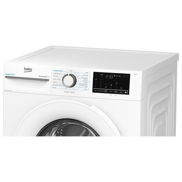 Lave-linge hublot BEKO BM0WT49211 - 9 kg - Induction - L60cm - 1200 trs/min - Classe A - Blanc Lave-linge hublot BEKO BM0WT49211 - 9 kg - Induction - L60cm - 1200 trs/min - Classe A - Blanc
