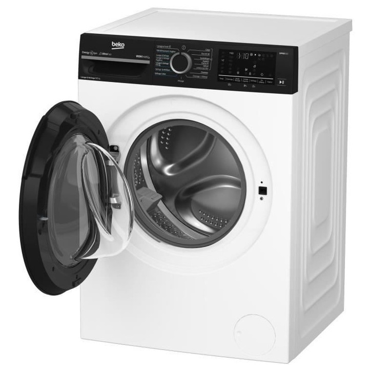 Lave-linge séchant BEKO BM3DT49601W - 9 / 6 kg - Induction - L60cm - 1400 trs/min - Blanc Lave-linge séchant BEKO BM3DT49601W - 9 / 6 kg - Induction - L60cm - 1400 trs/min - Blanc