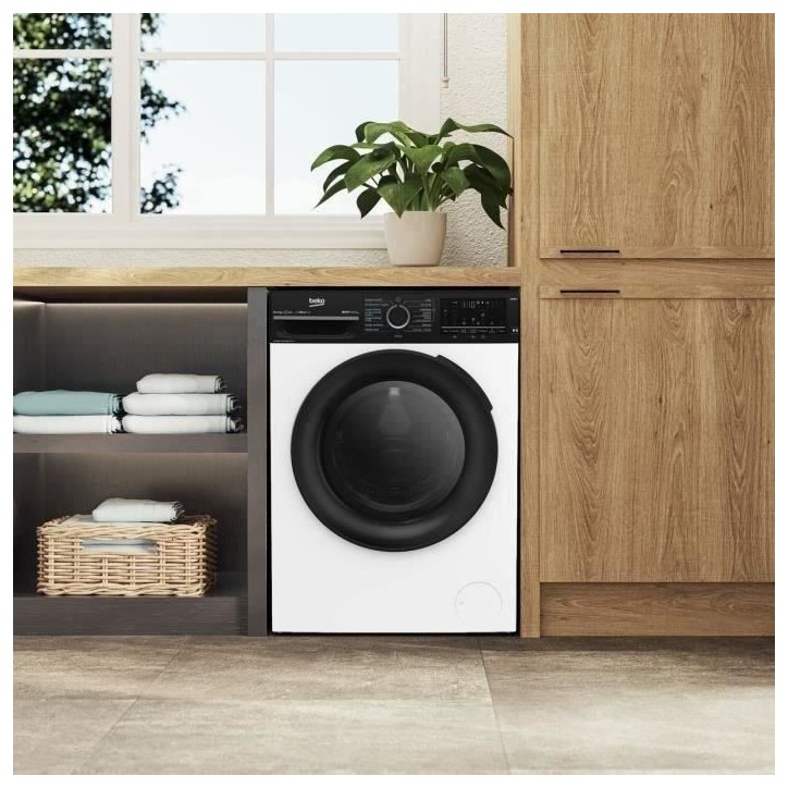Lave-linge séchant BEKO BM3DT49601W - 9 / 6 kg - Induction - L60cm - 1400 trs/min - Blanc Lave-linge séchant BEKO BM3DT49601W - 9 / 6 kg - Induction - L60cm - 1400 trs/min - Blanc