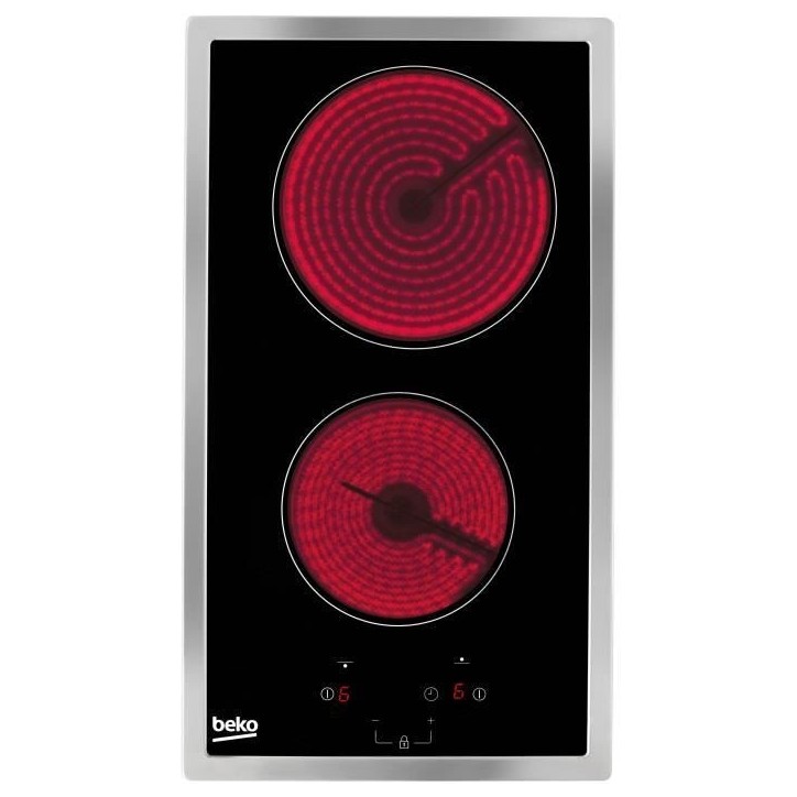 Table de cuisson BEKO HDMC32400TX - 2 foyers induction - Commandes tactiles - Noir - Minuterie intégrée Table de cuisson BEKO HDMC32400TX - 2 foyers induction - Commandes tactiles - Noir - Minuterie intégrée