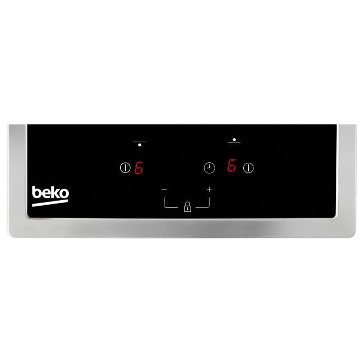 Table de cuisson BEKO HDMC32400TX - 2 foyers induction - Commandes tactiles - Noir - Minuterie intégrée Table de cuisson BEKO HDMC32400TX - 2 foyers induction - Commandes tactiles - Noir - Minuterie intégrée