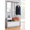 Vestiaire Rudolf - Décor béton structuré / blanc - 100 x 180 x 25 c