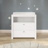 Chambre bébé Trio : Lit 70 x 140 cm + Commode a langer + Armoire OLI