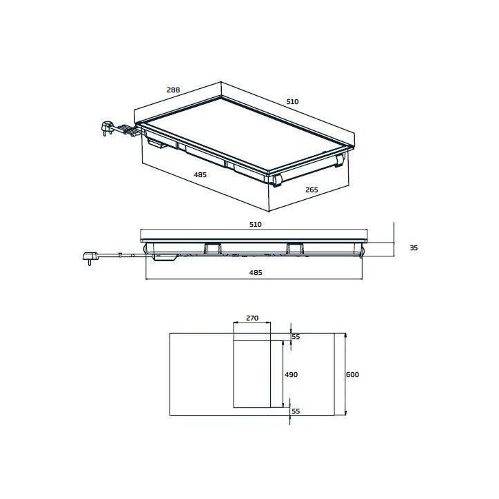 Table de cuisson BEKO HDMC32400TX - 2 foyers induction - Commandes tactiles - Noir - Minuterie intégrée Table de cuisson BEKO HDMC32400TX - 2 foyers induction - Commandes tactiles - Noir - Minuterie intégrée