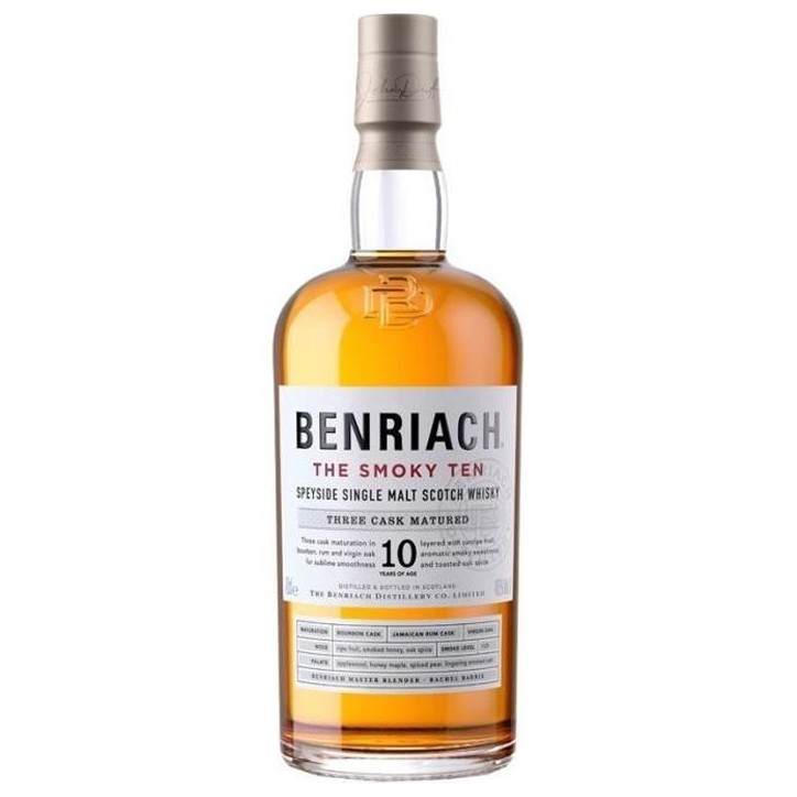 Benriach - 10 ans - The Smoky Ten - Single malt scotch whisky - 46,0 % Vol. - 70 cl Benriach - 10 ans - The Smoky Ten - Single malt scotch whisky - 46,0 % Vol. - 70 cl