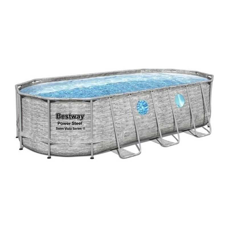 Kit Piscine hors sol tubulaire BESTWAY - Power Steel - 549 x 274 x 122