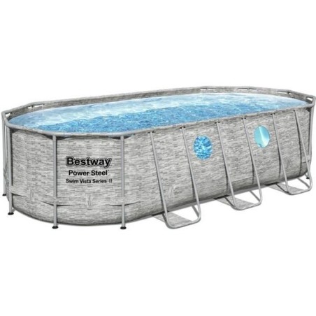 Kit Piscine hors sol tubulaire BESTWAY - Power Steel - 549 x 274 x 122