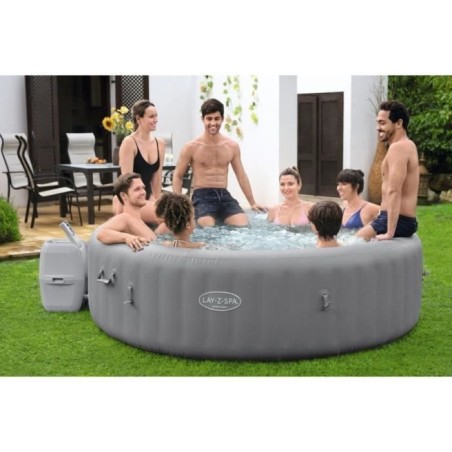 Spa gonflable BESTWAY - Lay-Z-Spa Grenada - 236 x 71 cm - 6 a 8 places - Rond (Livré avec couverture, cartouche et diffuseur)