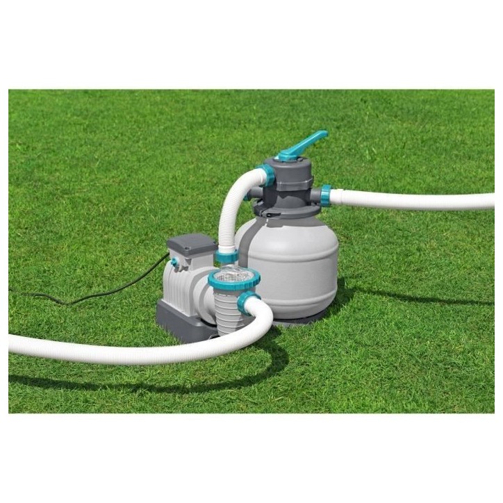 Filtre a sable / pompe de filtration pour piscine jusqu'a 54 m3- Bestway - 8 327 L/h - Avec préfiltre Filtre a sable / pompe de filtration pour piscine jusqu'a 54 m3- Bestway - 8 327 L/h - Avec préfiltre