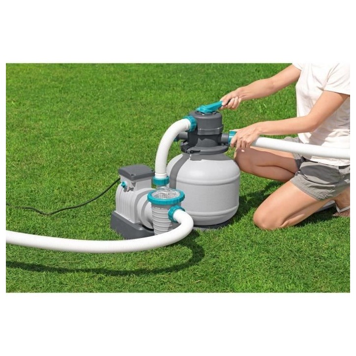 Filtre a sable / pompe de filtration pour piscine jusqu'a 54 m3- Bestway - 8 327 L/h - Avec préfiltre Filtre a sable / pompe de filtration pour piscine jusqu'a 54 m3- Bestway - 8 327 L/h - Avec préfiltre