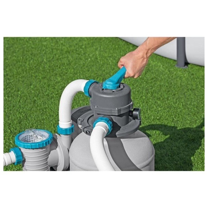 Filtre a sable / pompe de filtration pour piscine jusqu'a 54 m3- Bestway - 8 327 L/h - Avec préfiltre Filtre a sable / pompe de filtration pour piscine jusqu'a 54 m3- Bestway - 8 327 L/h - Avec préfiltre