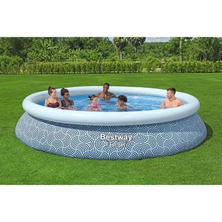 Kit piscine gonflable BESTWAY - Fast Set - 396 x 84 cm - Ronde (Filtre a cartouche, 1 cartouche)