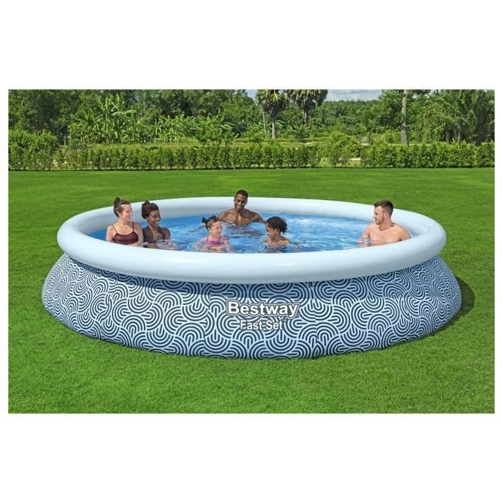 Kit piscine gonflable BESTWAY - Fast Set - 396 x 84 cm - Ronde (Filtre a cartouche, 1 cartouche) Kit piscine gonflable BESTWAY - Fast Set - 396 x 84 cm - Ronde (Filtre a cartouche, 1 cartouche)