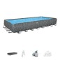 Kit piscine hors sol tubulaire BESTWAY - APX 365 - 956 x 488 x 132 cm - Rectangulaire (Filtre a sable, 500g polysphere, échelle Kit piscine hors sol tubulaire BESTWAY - APX 365 - 956 x 488 x 132 cm - Rectangulaire (Filtre a sable, 500g polysphere, échelle