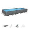 Kit piscine hors sol tubulaire BESTWAY - APX 365 - 956 x 488 x 132 cm