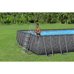 Kit piscine hors sol tubulaire BESTWAY - APX 365 - 956 x 488 x 132 cm
