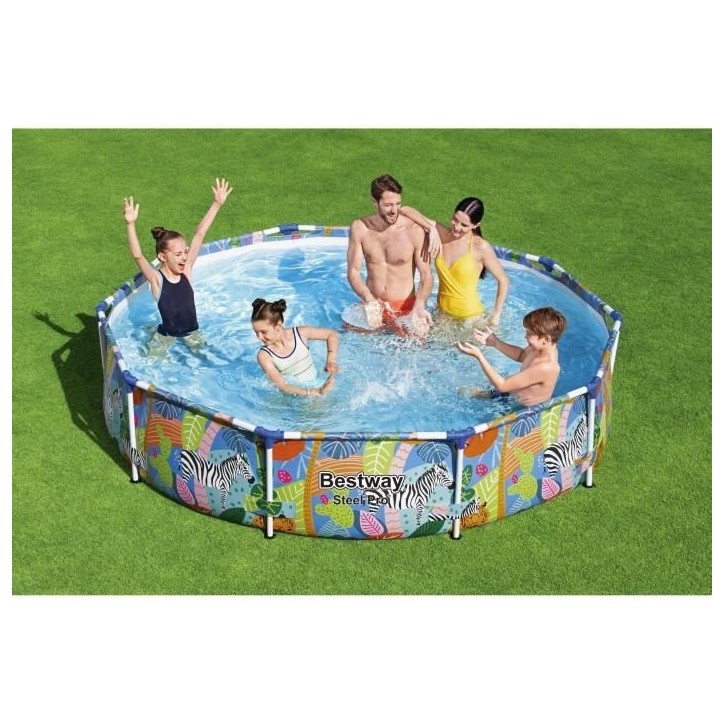 Piscine hors sol tubulaire BESTWAY - Steel Pro™ - 305 x 66 cm - Ronde Piscine hors sol tubulaire BESTWAY - Steel Pro™ - 305 x 66 cm - Ronde