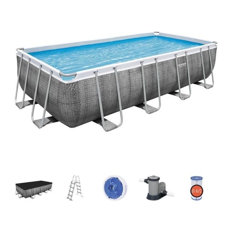 Kit Piscine hors sol tubulaire BESTWAY Power Steel™ - 549 x 274 x 12