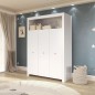 Chambre bébé Trio : Lit 70 x 140 cm + Commode a langer + Armoire OLIVIA - Blanc - TREND TEAM Chambre bébé Trio : Lit 70 x 140 cm + Commode a langer + Armoire OLIVIA - Blanc - TREND TEAM
