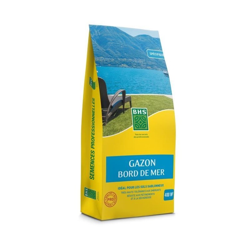 Gazon - BHS - Gazon Bord de Mer 10kg | Résistant vent, sécheresse, s