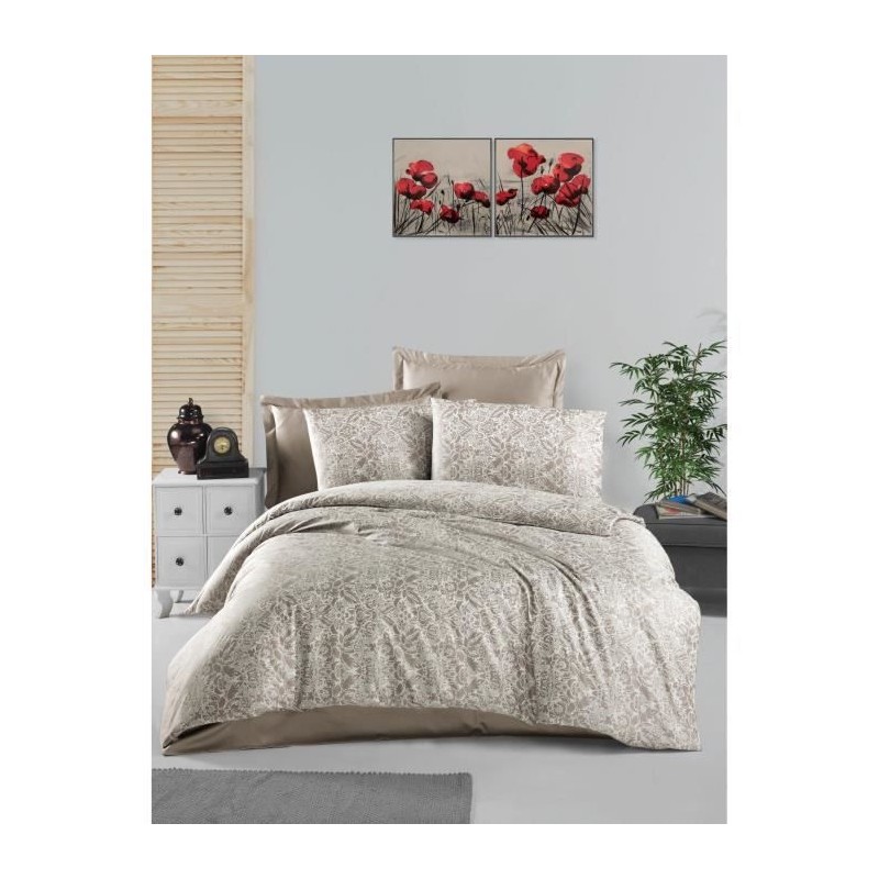 Parure de lit - 1 housse de couette 220 x 240 cm + 2 taies d'oreiller Parure de lit - 1 housse de couette 220 x 240 cm + 2 taies d'oreiller