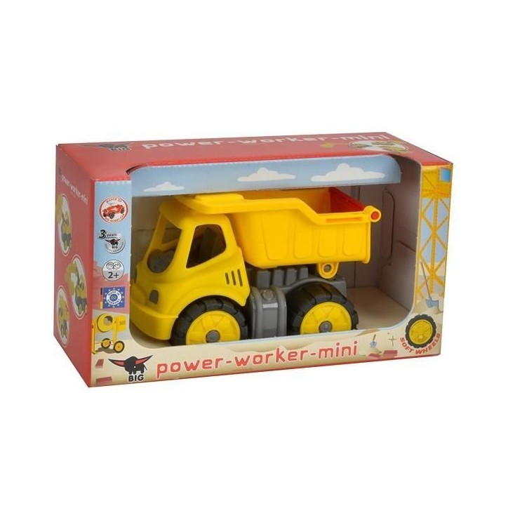 Véhicule miniature Power Worker Mini Camion Benne, Jaune, BIG, 177 g, des 3 ans Véhicule miniature Power Worker Mini Camion Benne, Jaune, BIG, 177 g, des 3 ans