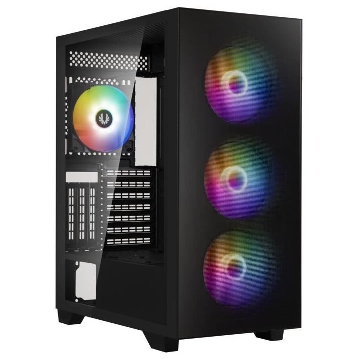 Boîtier PC - BITFENIX - Flow (Noir) - Moyen tour - Format ATX - Sans alimentation Boîtier PC - BITFENIX - Flow (Noir) - Moyen tour - Format ATX - Sans alimentation