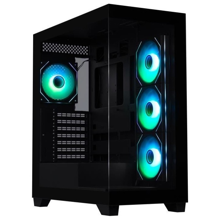 Boîtier PC - BITFENIX - CETO Premium Edition - Moyen tour - ATX - Noir - Verre trempé - USB-C et A-RGB Boîtier PC - BITFENIX - CETO Premium Edition - Moyen tour - ATX - Noir - Verre trempé - USB-C et A-RGB