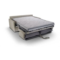 Canapé convertible express - 3 places - LINCOLN - Tissu Beige - 175 x