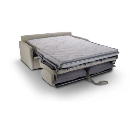 Canapé convertible express - 3 places - LINCOLN - Tissu Beige - 175 x