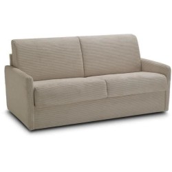 Canapé convertible express - 3 places - LINCOLN - Tissu Beige - 175 x